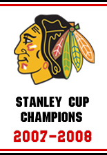 Chicago Blackhawks — 2007-08 Stanley Cup Champions banner.